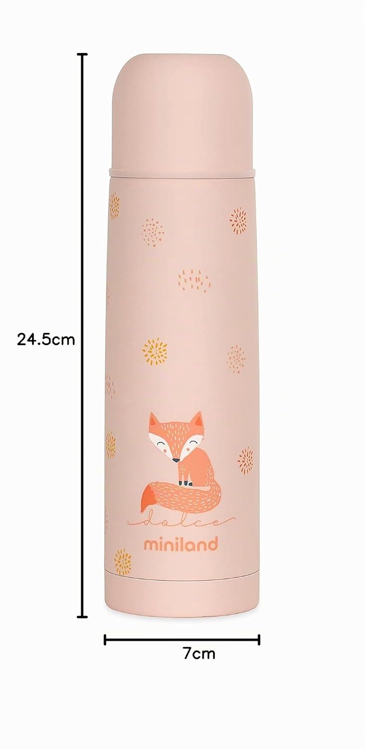 Miniland Thermy Candy 500 ml. Hochwertige Edelstahl-Isolierflasche von hoher Qualität um Flüssigkeit