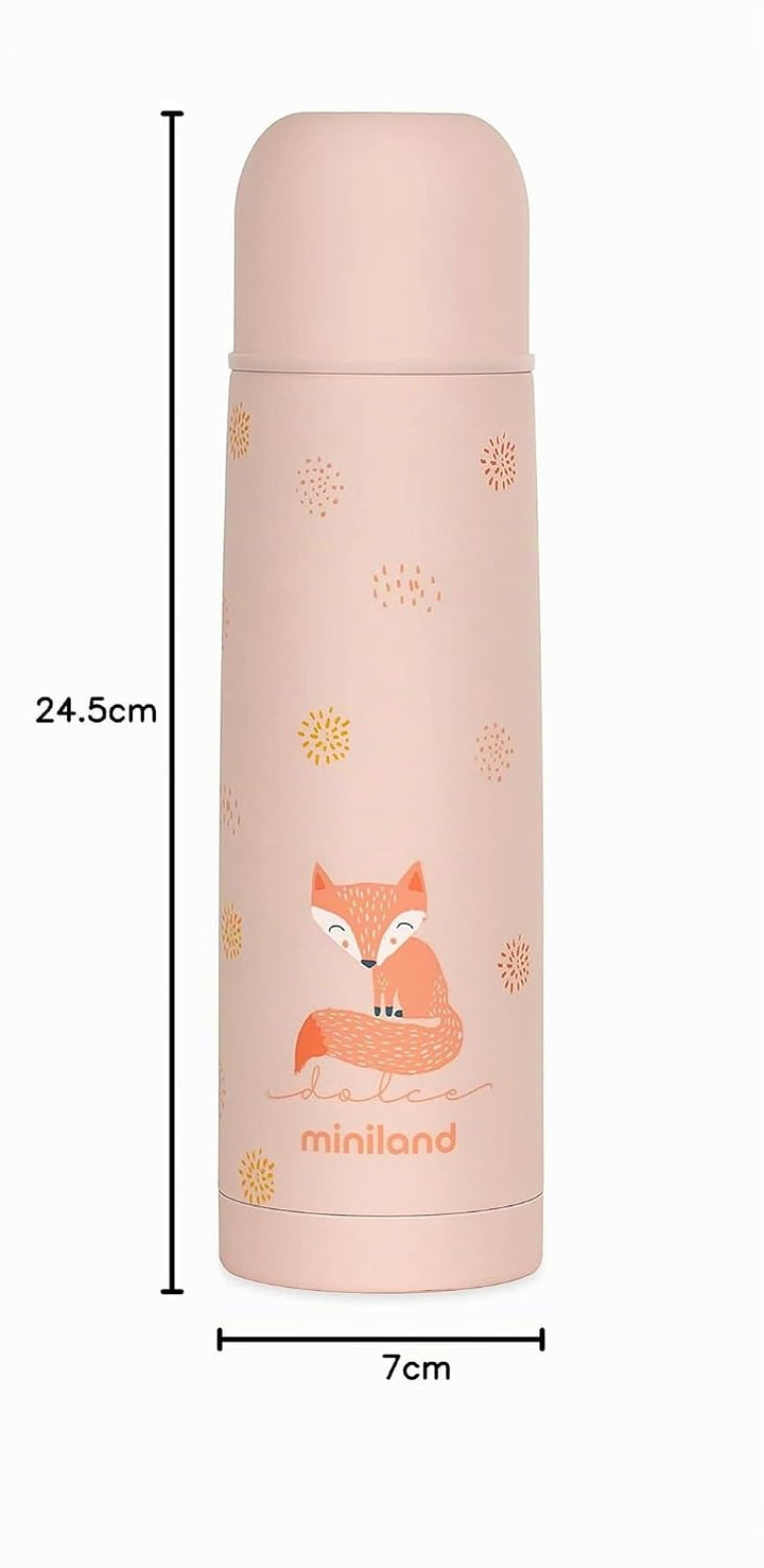Miniland Thermy Candy 500 ml. Hochwertige Edelstahl-Isolierflasche von hoher Qualität um Flüssigkeit