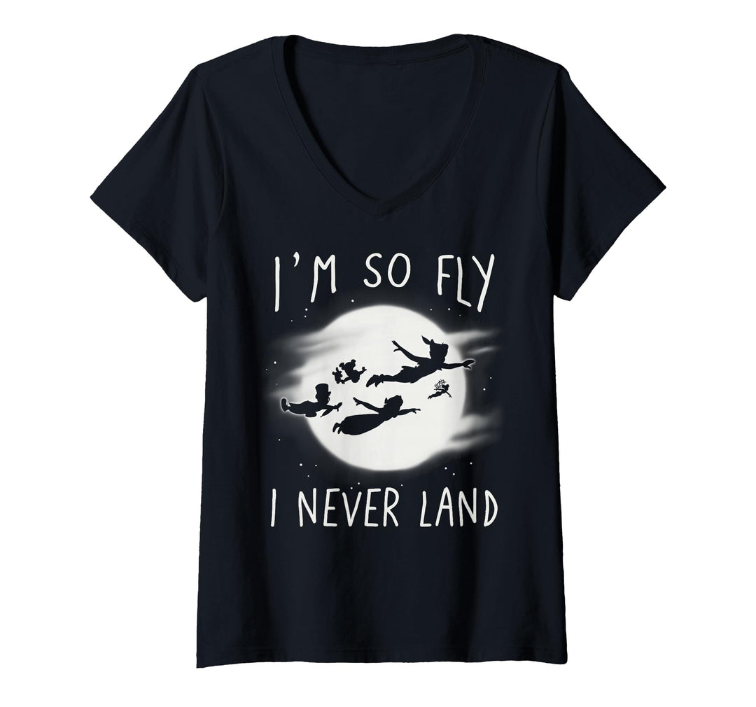 Womens Disney Peter Pan I'm So Fly I Never Land V-Neck T-Shirt