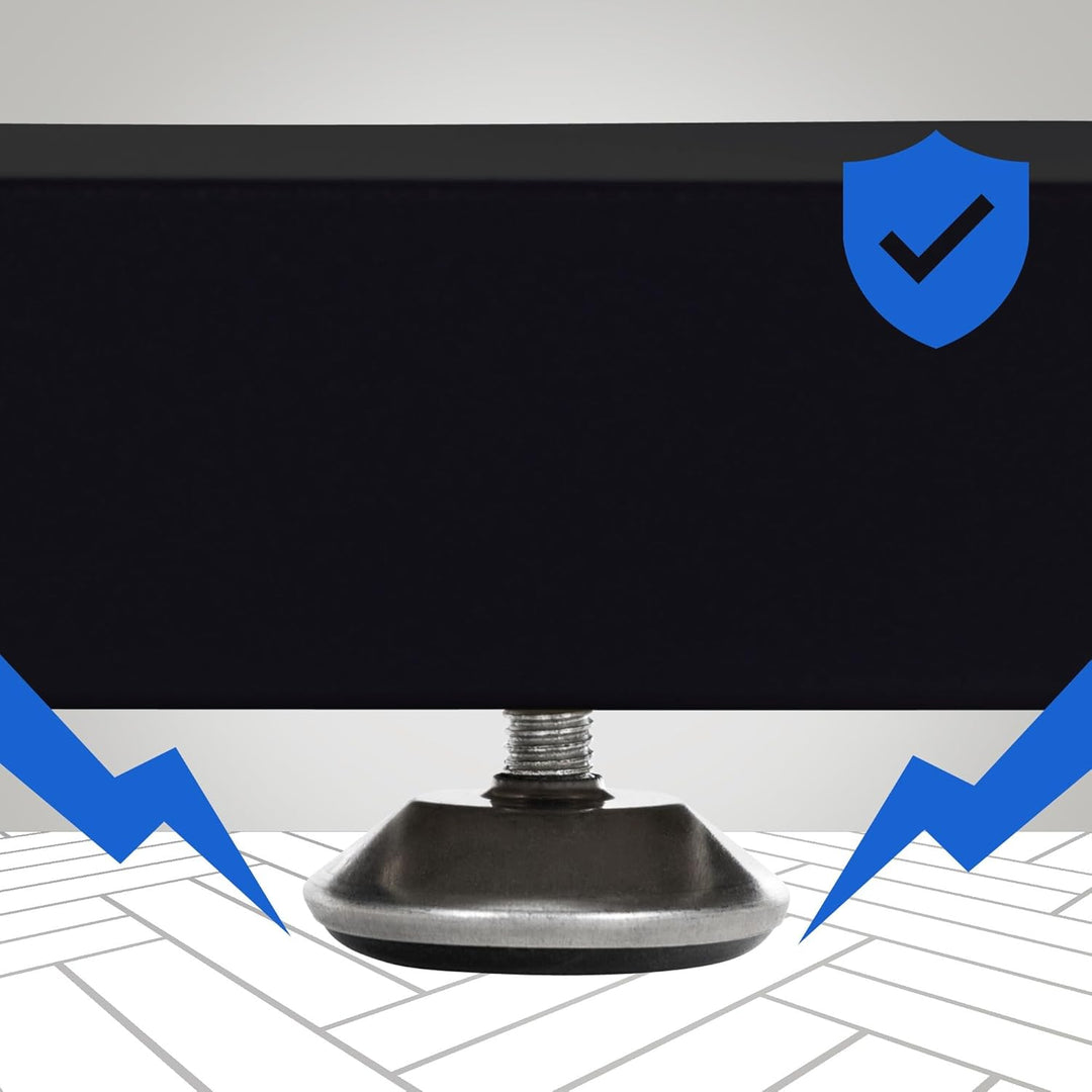 CLP 2er Set Tischbeine Velden Für Couchtisch Oder Beistelltisch I Höhe 43 cm, Farbe:schwarz, Grösse: