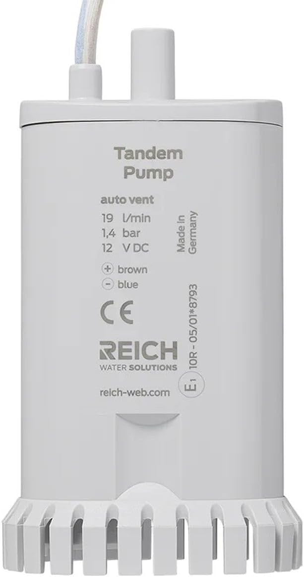 Camping Tauchpumpe Twin 12V 19L/min I 1,4 bar 55 W Leistungsaufnahme