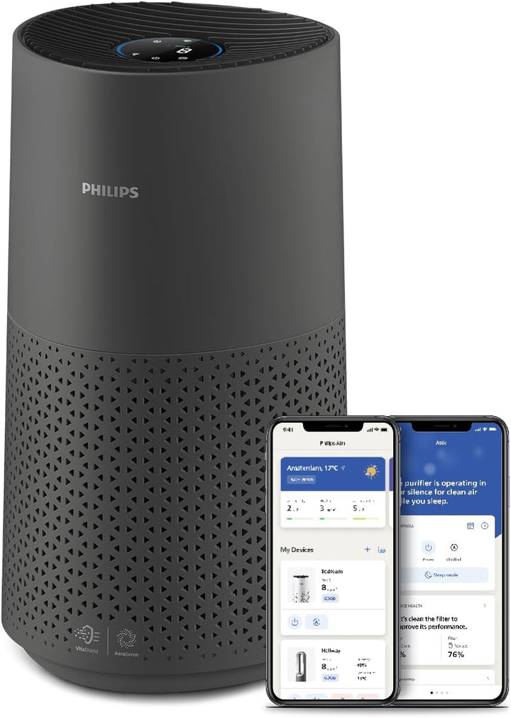 Philips Luftreiniger der Serie 1000i - Entfernt Keime, Staub und Allergene in Räumen bis zu 78 m², S