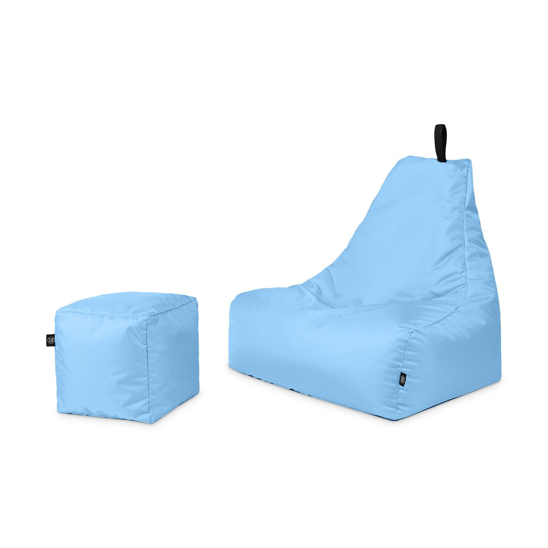 PATCH HOME Sitzsack Sitzkissen Beanbag Premium Lounge Gaming Sessel inkl. Würfel In &amp; Outdoor geeign