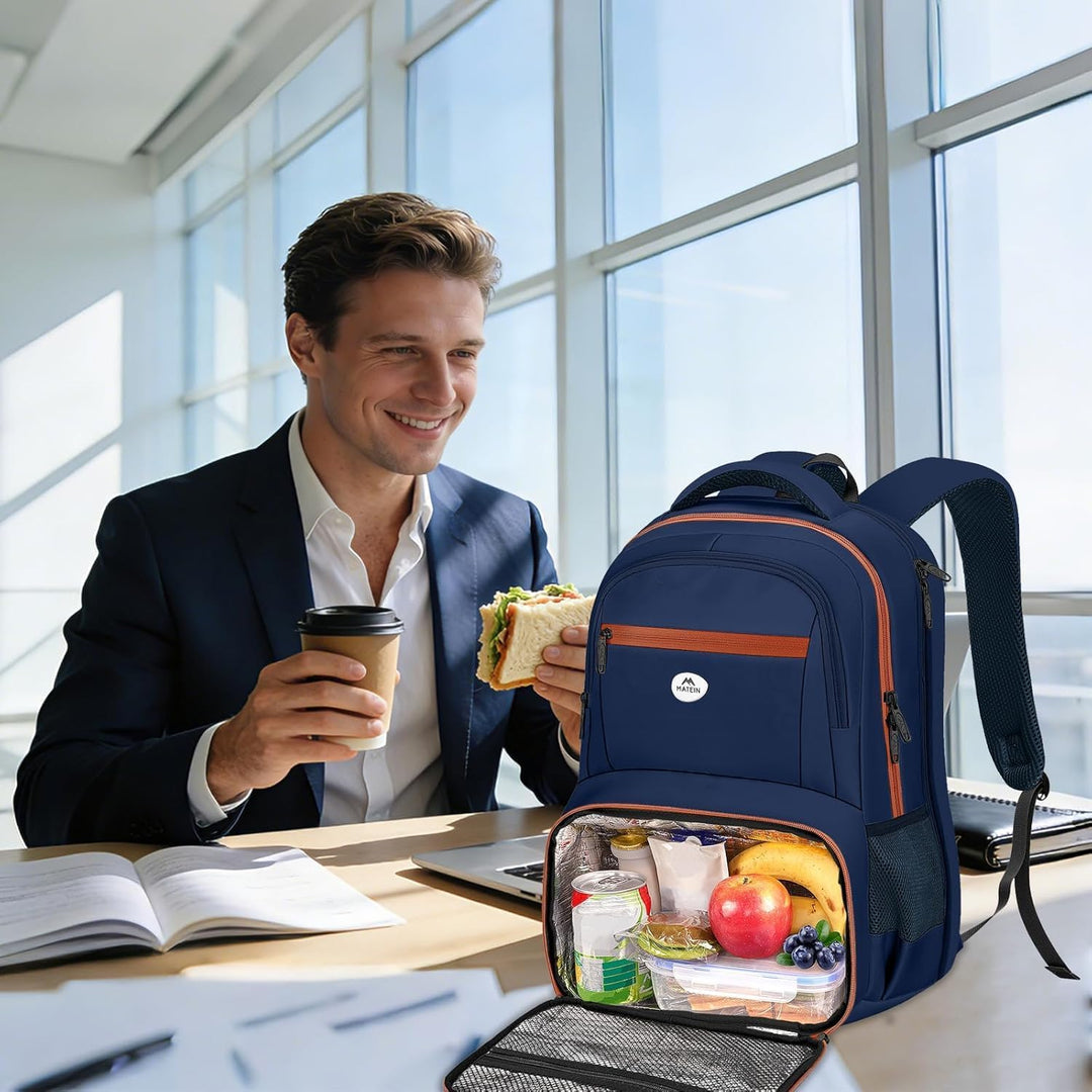 MATEIN Laptop Rucksack mit Kühlfach 17 Zoll, Arbeitrucksack Herren Damen Wasserdicht, Schulrucksack