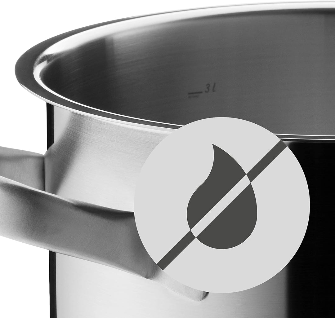 WMF Gourmet Plus Kochtopf klein 16cm, Metalldeckel mit Dampföffnung, Fleischtopf Induktion 1,9l, Cro