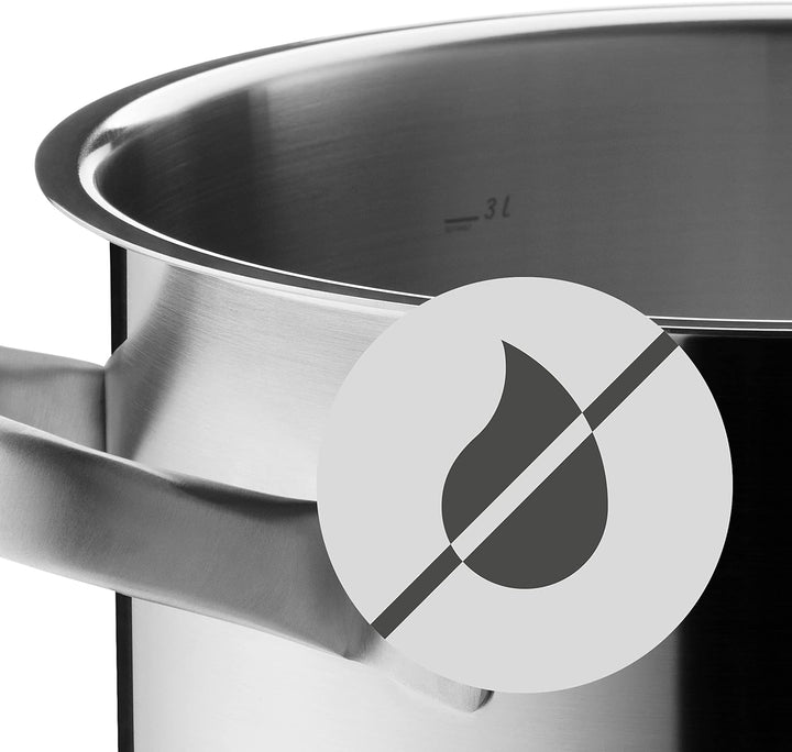 WMF Gourmet Plus Kochtopf klein 16cm, Metalldeckel mit Dampföffnung, Fleischtopf Induktion 1,9l, Cro