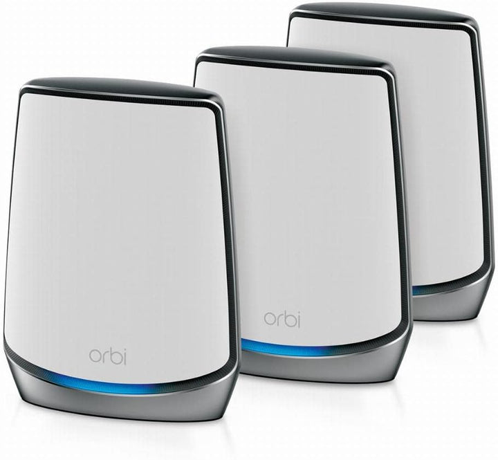NETGEAR Orbi WiFi 6 Mesh WLAN System (RBK853) | Triband Mesh, Router mit 2x Satelliten | WLAN-Abdeck