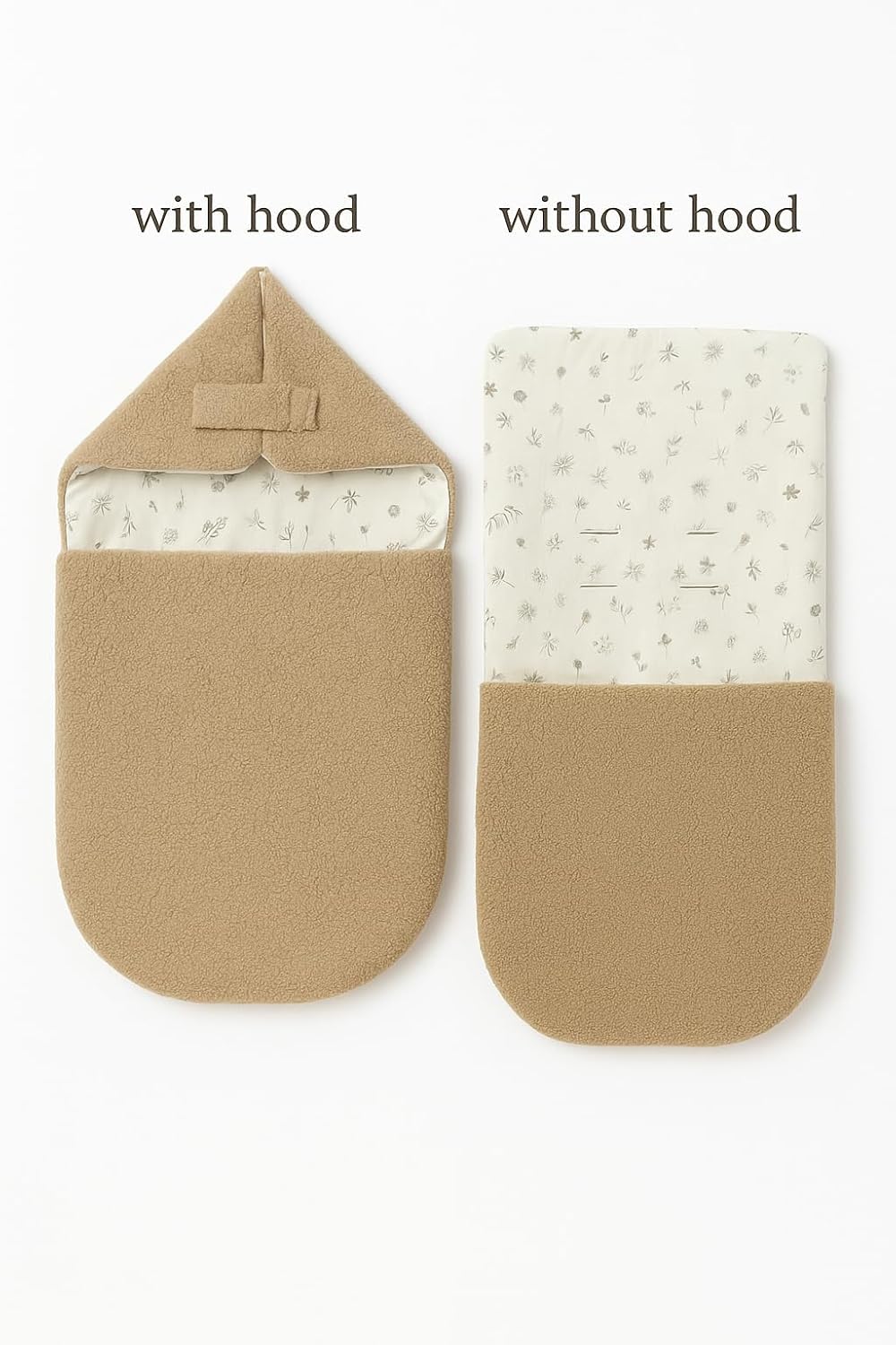 Fusssack für Babyschale Ganzjährig Frühling Herbst Babyfusssack warm Boucle, Übergang Einschlagdecke