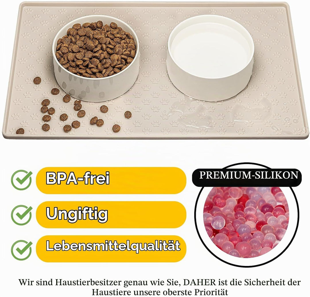 Napfunterlage für Hunde, Futtermatten für Hunde und Katzen rutschfeste Futtermatte aus Silikon - was