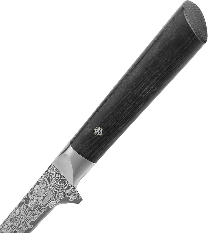 zayiko Black Edition Damastmesser Ausbeinmesser | Scharfe 14 cm Klinge aus 67 Lagen edlem dunklen Da
