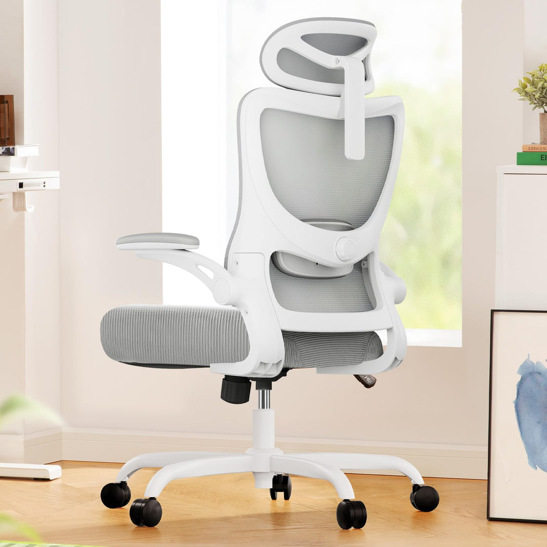 Marsail Bürostuhl Ergonomisch: Schreibtischstuhl mit hohem Rückenlehne-Mesh und Verstellbarer Lenden