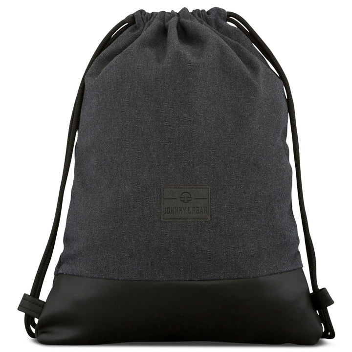 Johnny Urban Turnbeutel Damen &amp; Herren Schwarz - Luke - Beutel Rucksack mit Kordelzug - Baumwoll Can