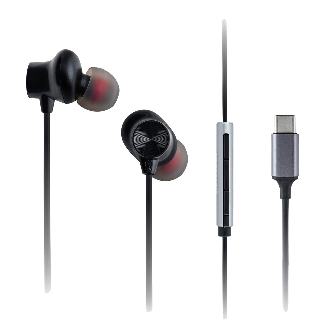 Panasonic RP-TCM225DEK USB-C-Ohrhörer, In-Ear-Ohrhörer, kabelgebundene Kopfhörer mit integriertem Mi