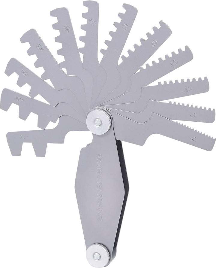 KS Tools 300.0622 Trapez-Gewindestahllehre, für 30° Gewinde, 2-12mm