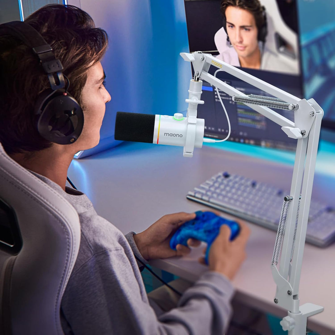 Maono Mikrofon arm, Verstellbarer Mikrofonständer für Podcast, Gaming, Streaming & Aufnahmen – inkl.