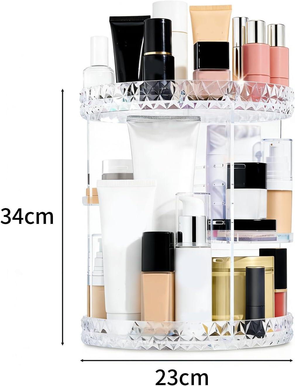360° Drehbar Make Up Organizer Drehbar, Einstellbar Schminktisch Organizer, Platz Sparen, Geeignet F