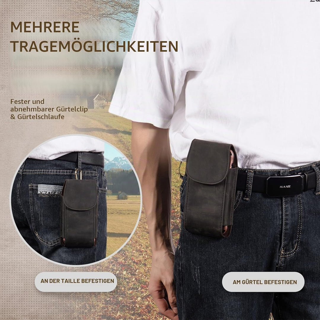 Hengwin Leder Handy Holster Fall Taille Gürtel Tasche für iPhone 17 Pro Max/16Plus iPhone 16 15 14 1