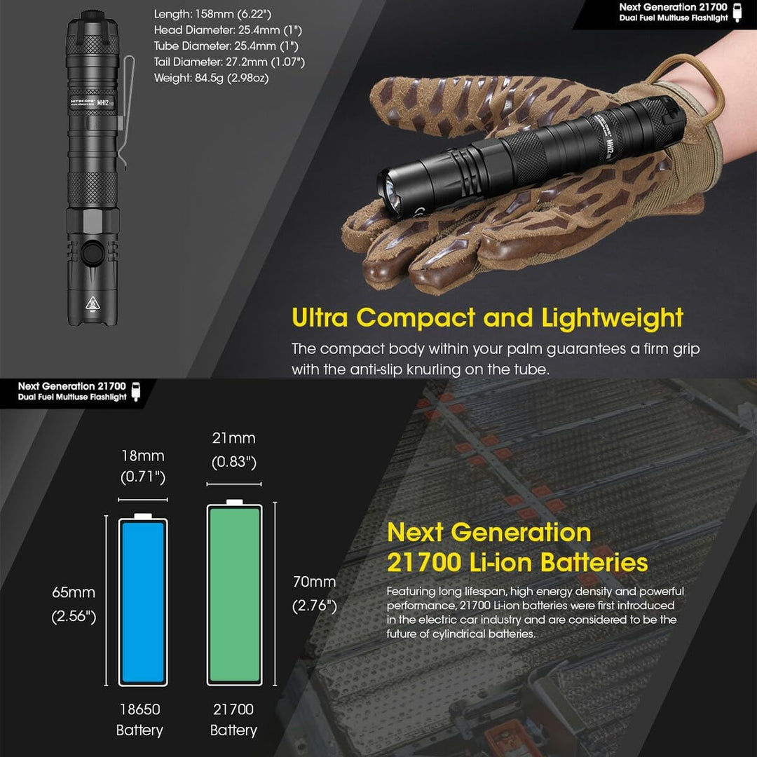 Flashlight MH SERIES/1200 LUMENS MH12 V2 NITECORE