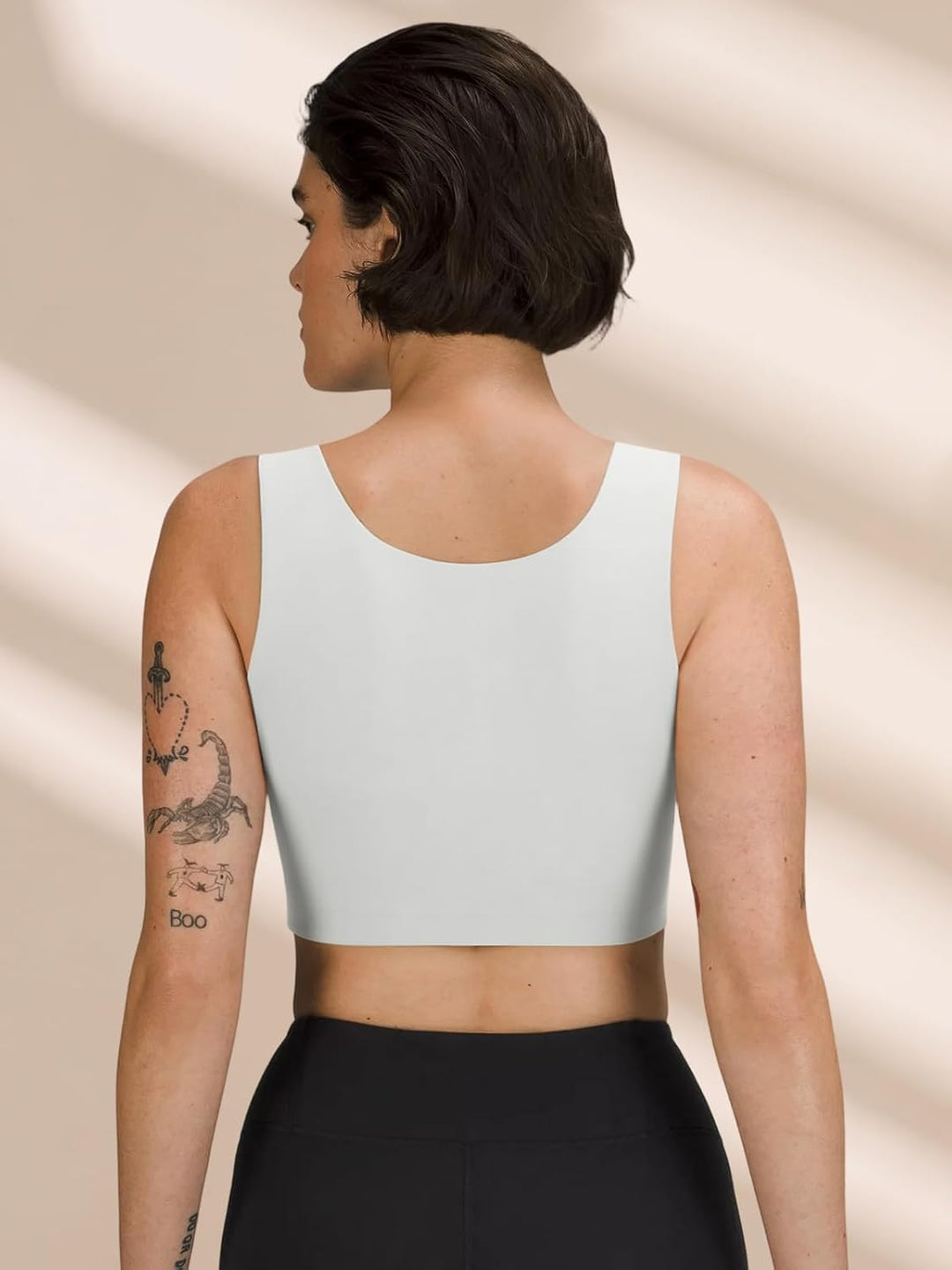Brust Binder für Transgender FTM Trans Binder Atmungsaktive Nahtlos Schwimm Binder Bra Weiss XL, Wei