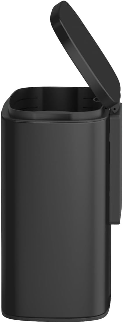 WENKO Wand-Kosmetikeimer Sare 5 Liter, Mülleimer mit Deckel und Easy-Close Absenkautomatik, Badezimm