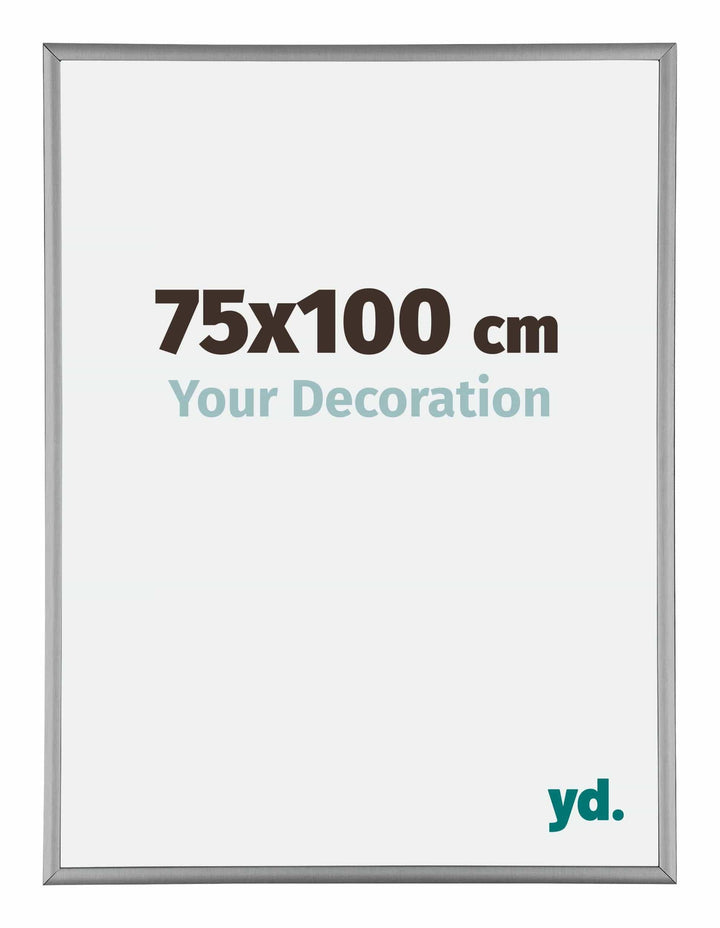 yd. Your Decoration - Bilderrahmen 75x100 cm - Platin - Bilderrahmen aus Aluminium mit Acrylglas - A