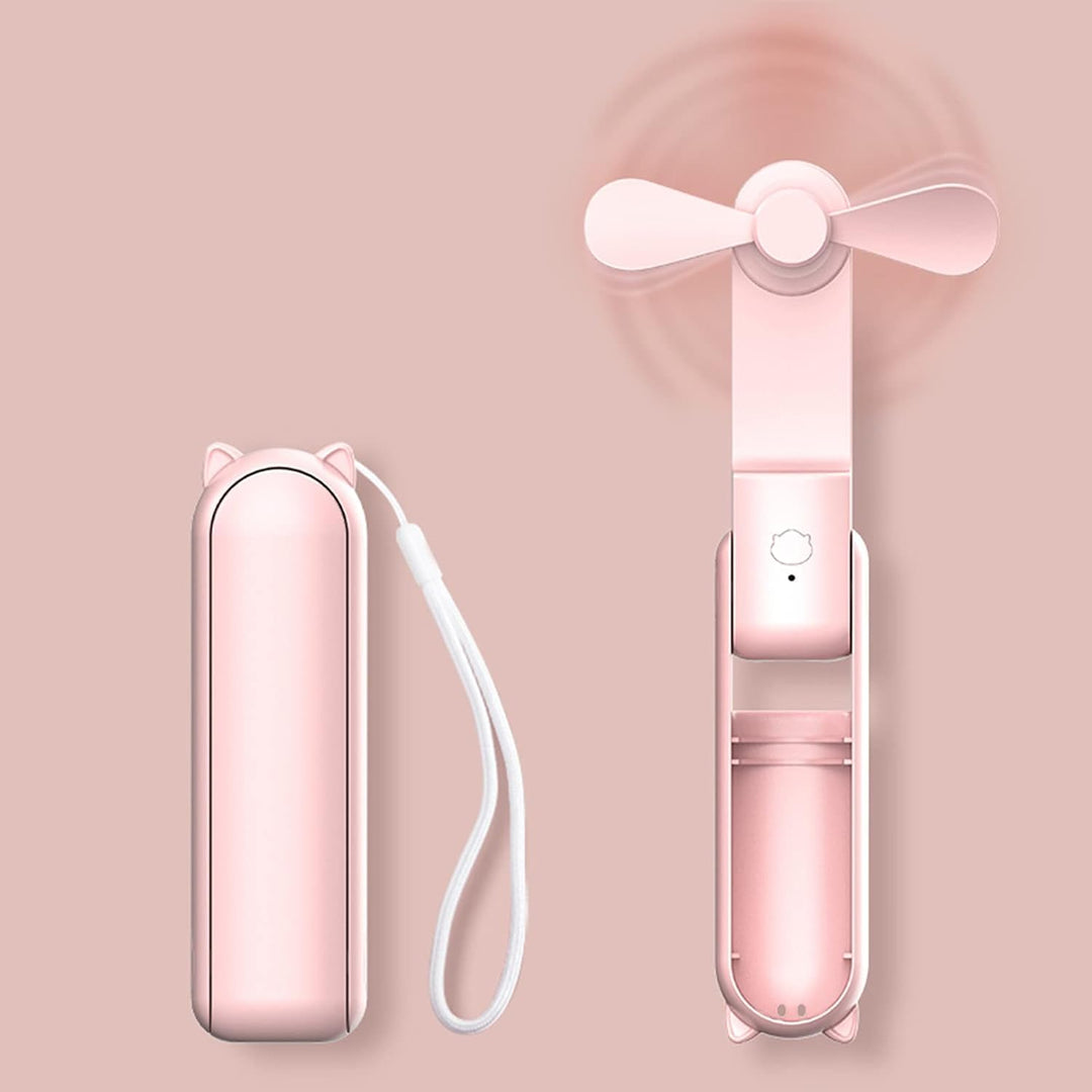 Handventilator to Go, 125g Ultraleichter Taschenventilator Mini, 20H Max Akku mit Powerbank, USB Auf
