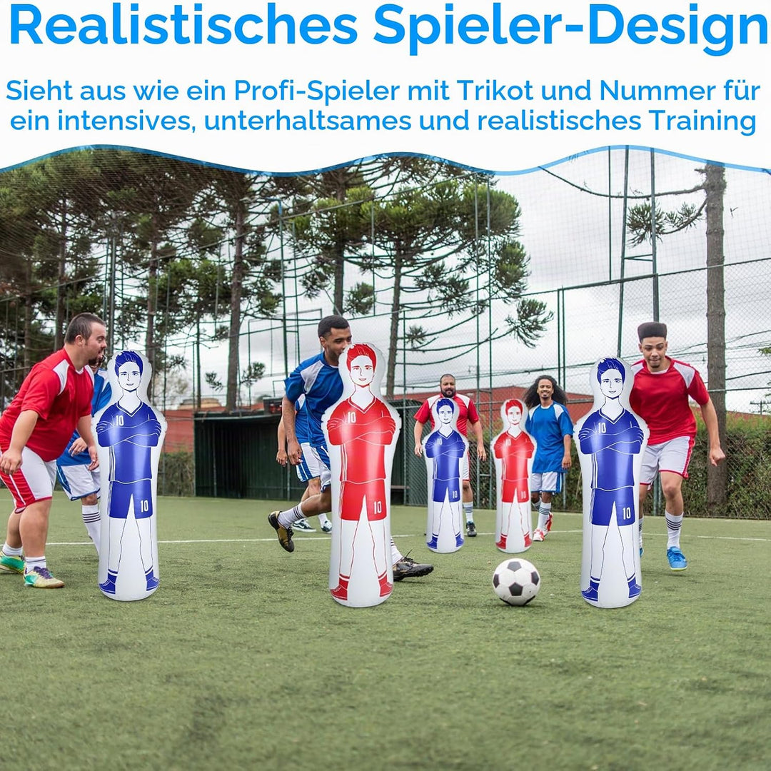 efuturetime Aufblasbare Fussball Dummy aus PVC, Fussballtraining Dummy Trainingspuppe für Torwart Fr