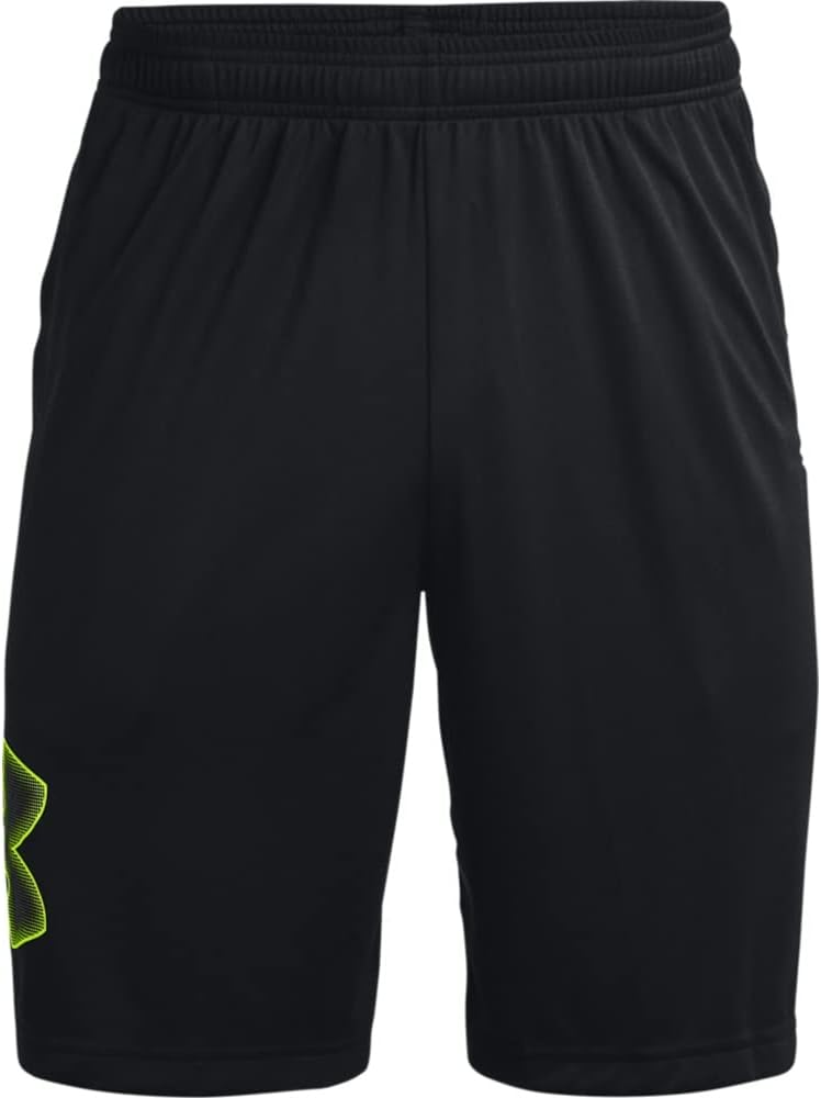 Under Armour Herren Kurz Tech Graphic Shorts S Schwarz (008)/High-vis-gelb, S Schwarz (008)/High-vis
