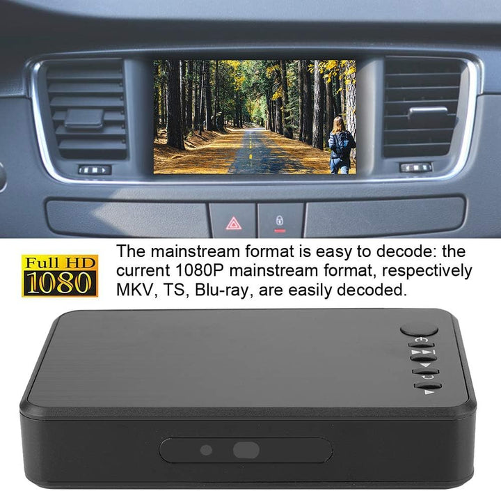 ASHATA HDMI Mediaplayer, Mini 1080P 4K Full-HD Ultra HDMI Digitaler Multimediaplayer mit Adapter und