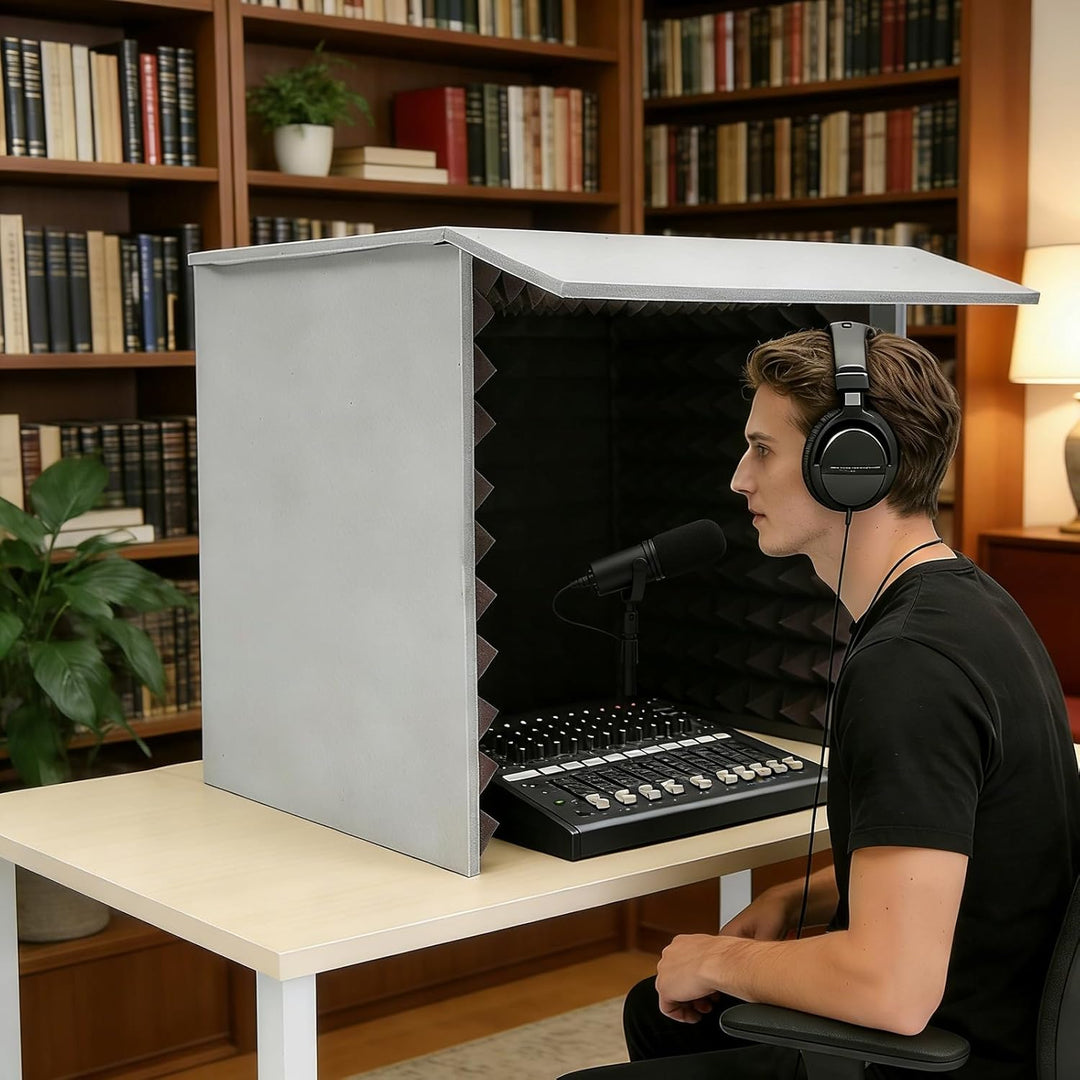 Tragbare Gesangskabine, Schallschutzabdeckung Schalldichte Abdeckung | Mikrofon Schallschutz Akustik