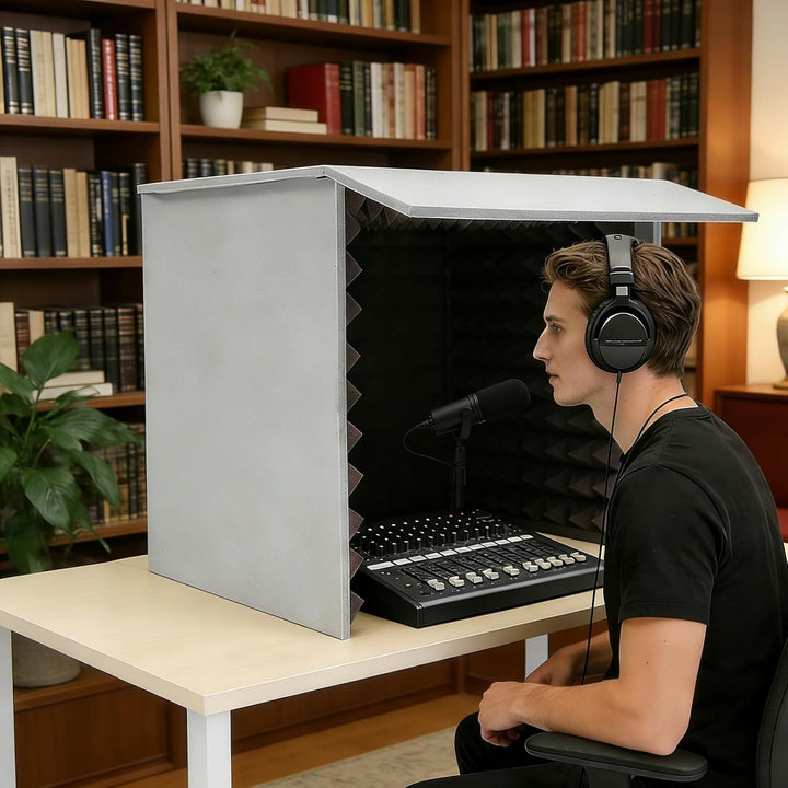 Tragbare Gesangskabine, Schallschutzabdeckung Schalldichte Abdeckung | Mikrofon Schallschutz Akustik