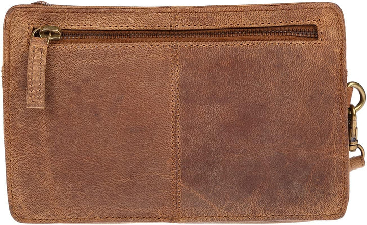 Christian Wippermann Herren echt Leder Handgelenktasche Herrenhandtasche Dokumententasche Tasche Dop