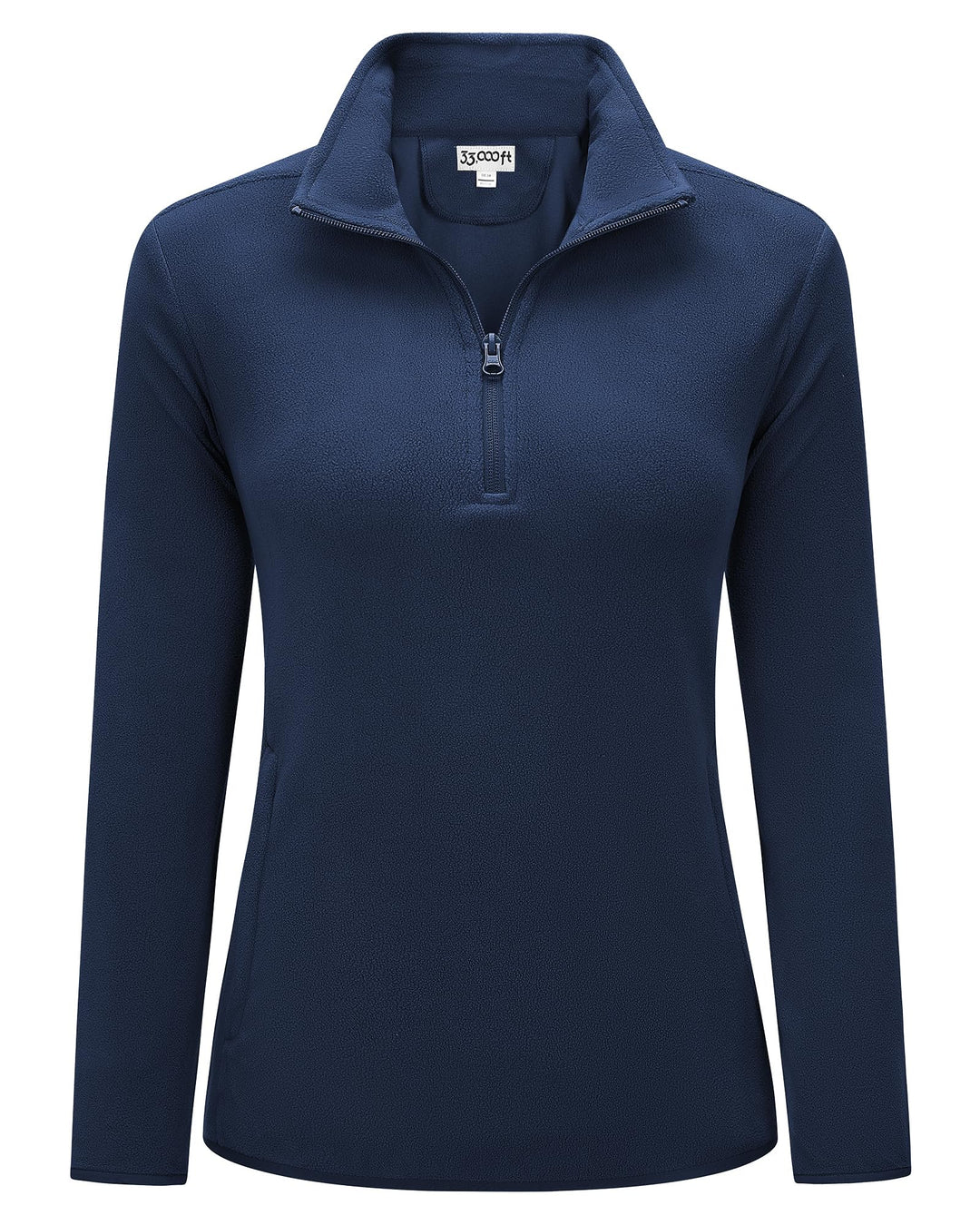33,000ft Damen Fleece Pullover mit Halbreissverschluss Stehkragen Fleecepullover Sweatjacke Winter W