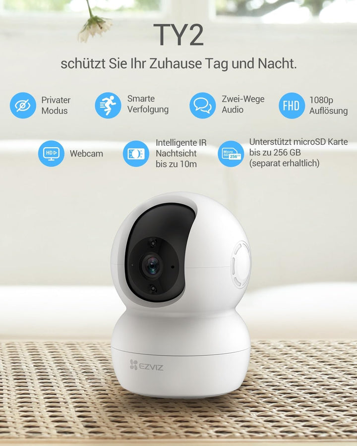 EZVIZ WLAN IP Kamera Überwachungskamera Innen schwenkbare, 1080P, Zwei-Wege-Audio, Bewegungserfolgun