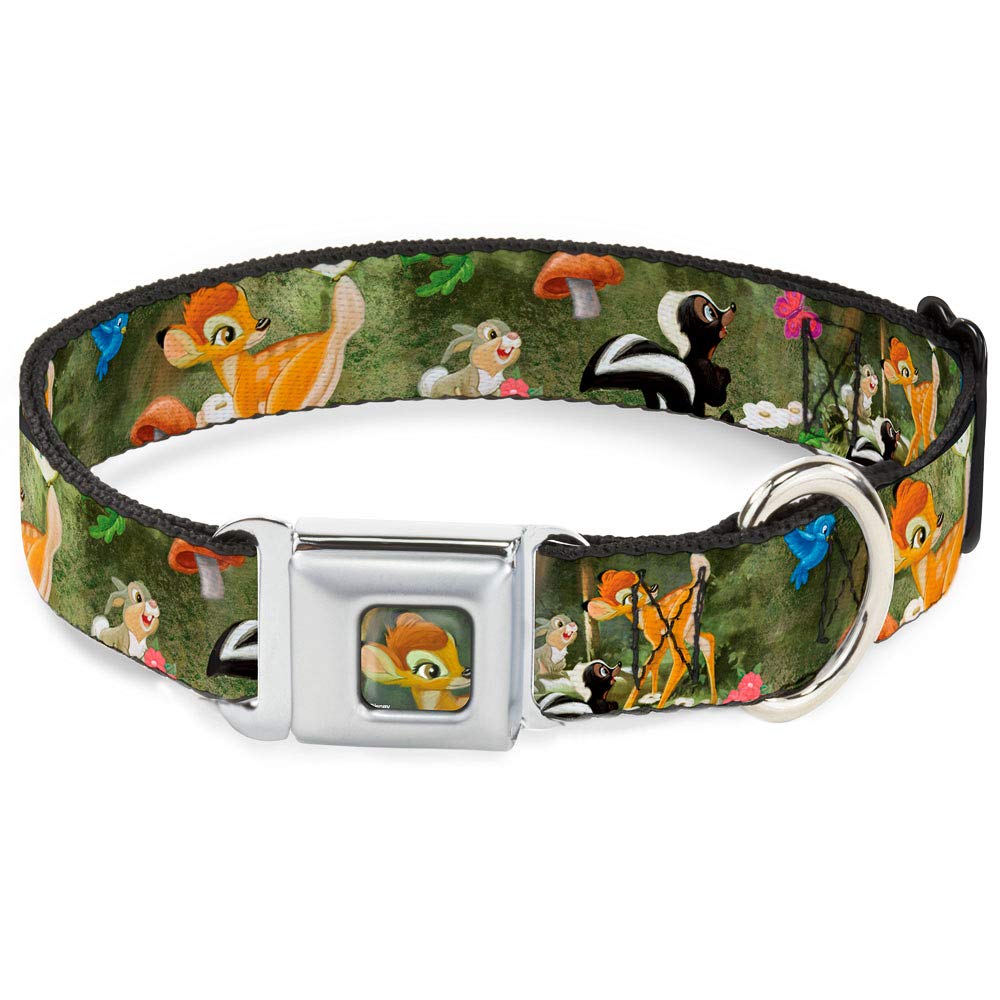 Buckle-Down dybx Bambi Face Sketch Schliessen Hundehalsband M - Fits 11-17" - 1.0" Wide, M - Fits 11
