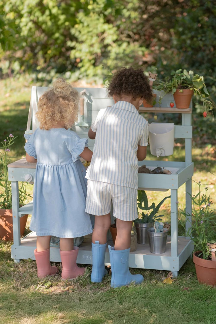 Little Dutch Matschküche - Spielküche für den Garten - Outdoorküche für Kinder - Holzküchen für Klei