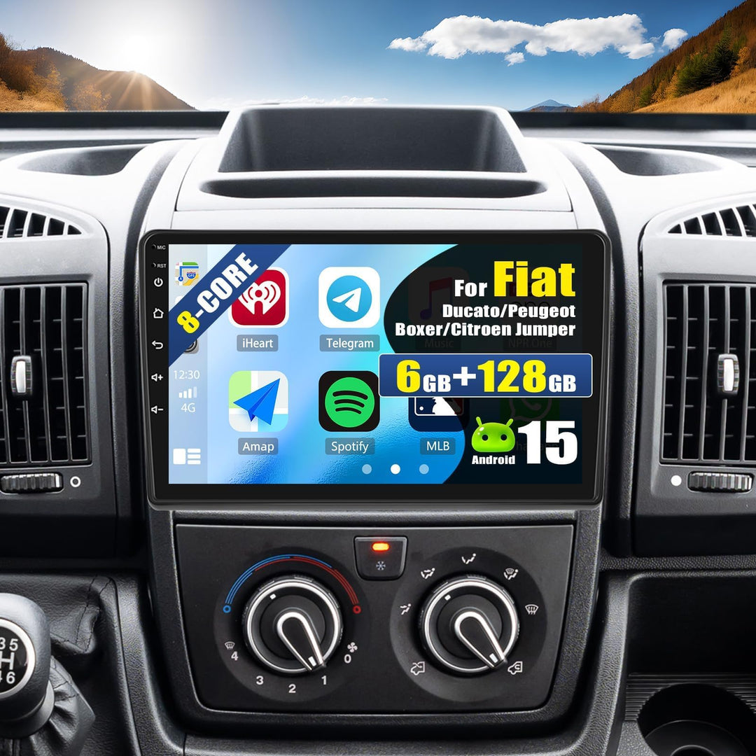 CAMECHO 6G+128G 8 Core Android 15 Autoradio für FIAT Ducato 3/Peugeot Boxer 2/Citroen Jumper 2 mit N