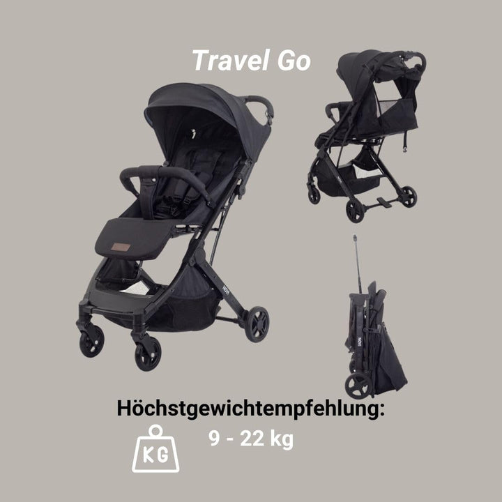 Novi Baby® Travel Go Basic Buggy, Leichter Kinderwagen, kompakter Einhandbuggy, einfach zusammenklap