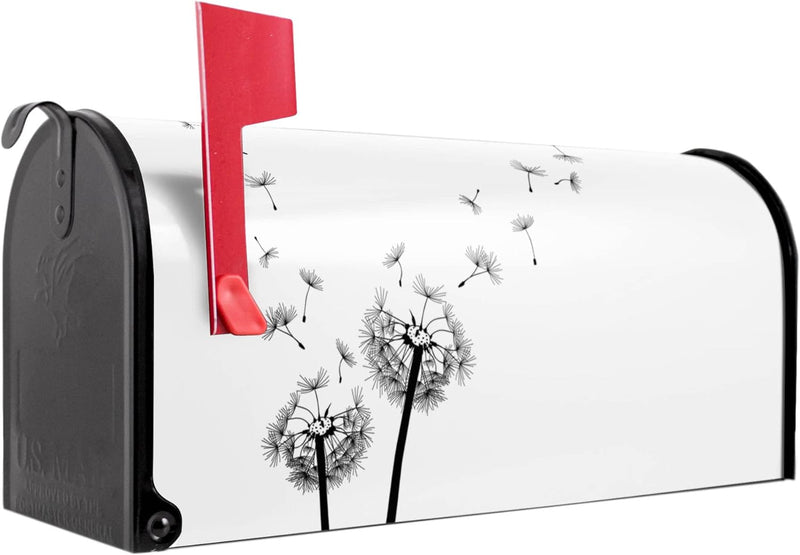 banjado® Amerikanischer Briefkasten - US Mailbox/Letterbox mit Motiv Pusteblume 2 51x22x17cm - Postk