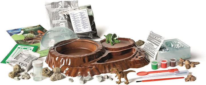 Galileo Lab Die Welt der Dinosaurier - Terrarium für botanische Experimente mit T-Rex, Triceratops,