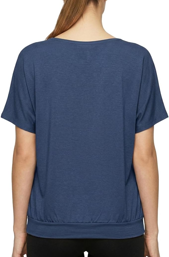 Van Der Rich ® - T-Shirt Raffinierte Einfachheit T-Shirt Einfarbig - Damen M Indigo 1, M Indigo 1