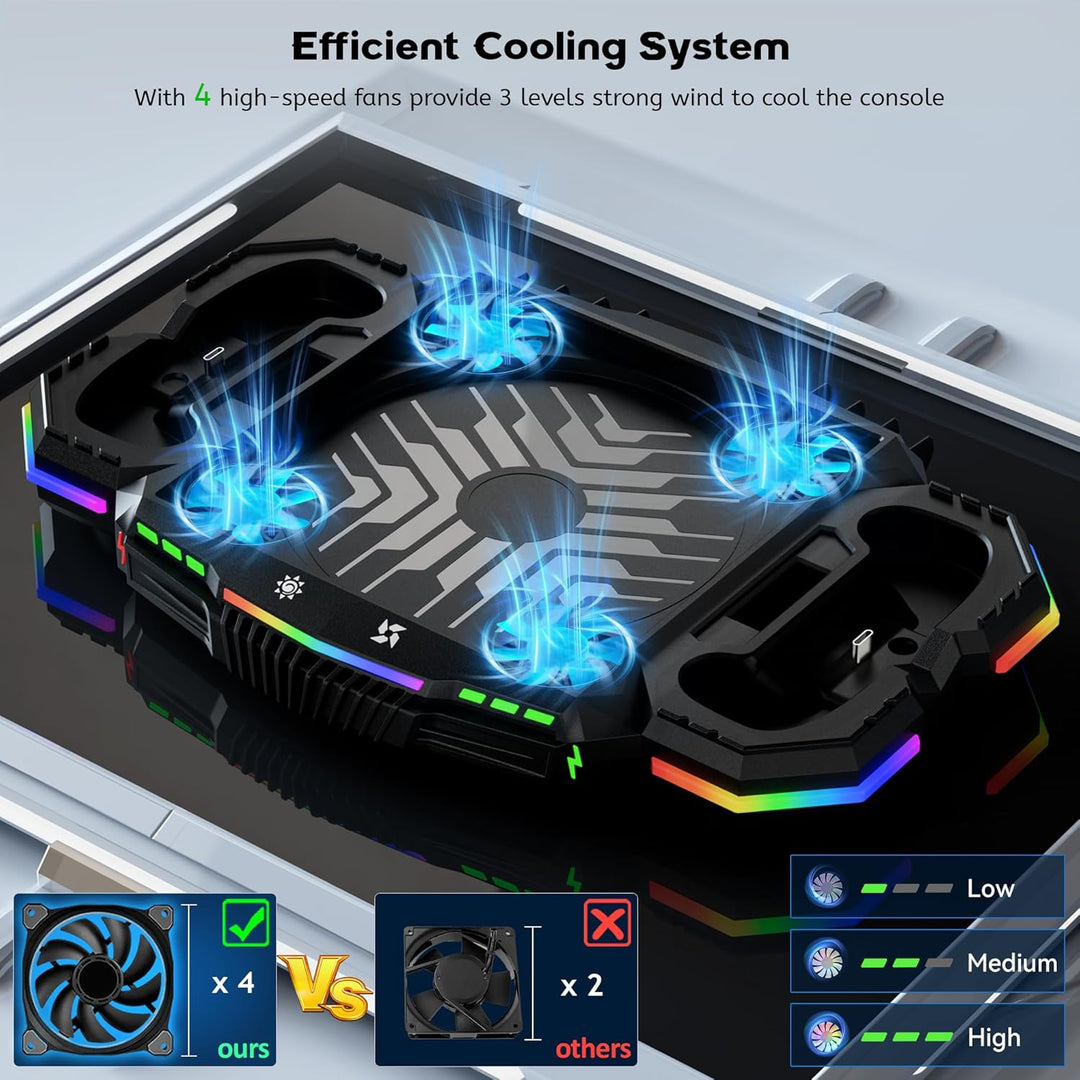 Kühlständer mit Controller-Ladestation für Xbox Series X, ZAONOOL Dual-Ladestation und Lüfter für Ko