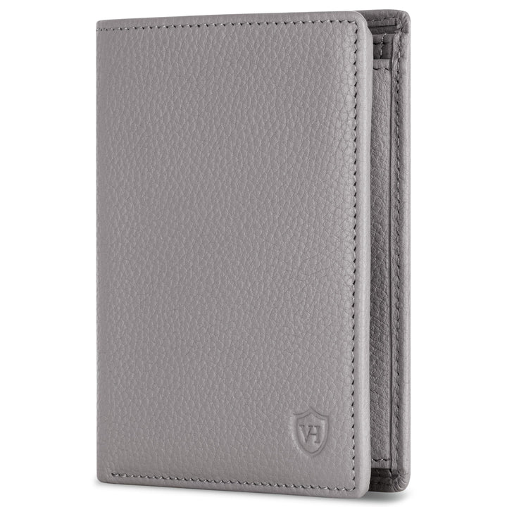 VON HEESEN Leder Geldbörse RFID Schutz I Echtleder Geldbeutel für Damen & Herren I Portemonnaie Brie