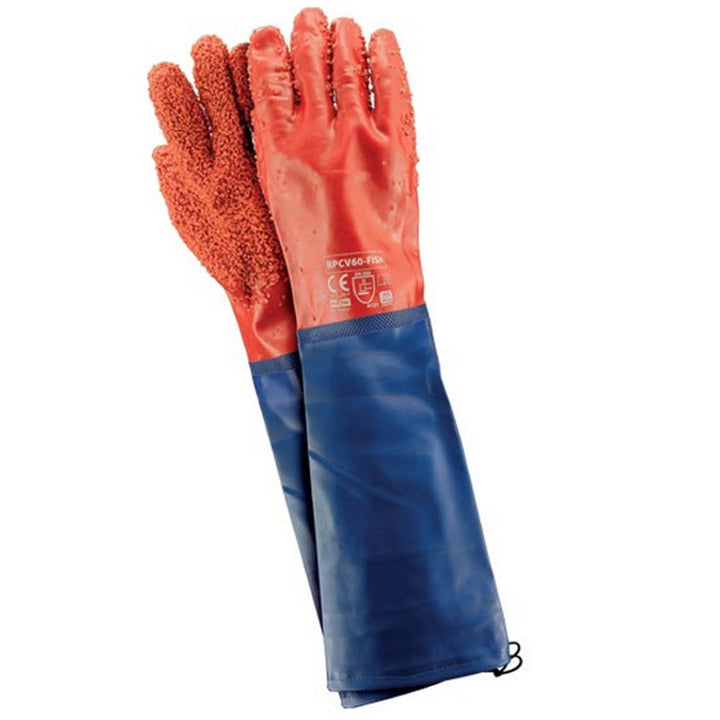 Reis Rpcv60-Fish Schutzhandschuhe, Rot-Blau, 10 (60cm) Grösse, 6 Stück