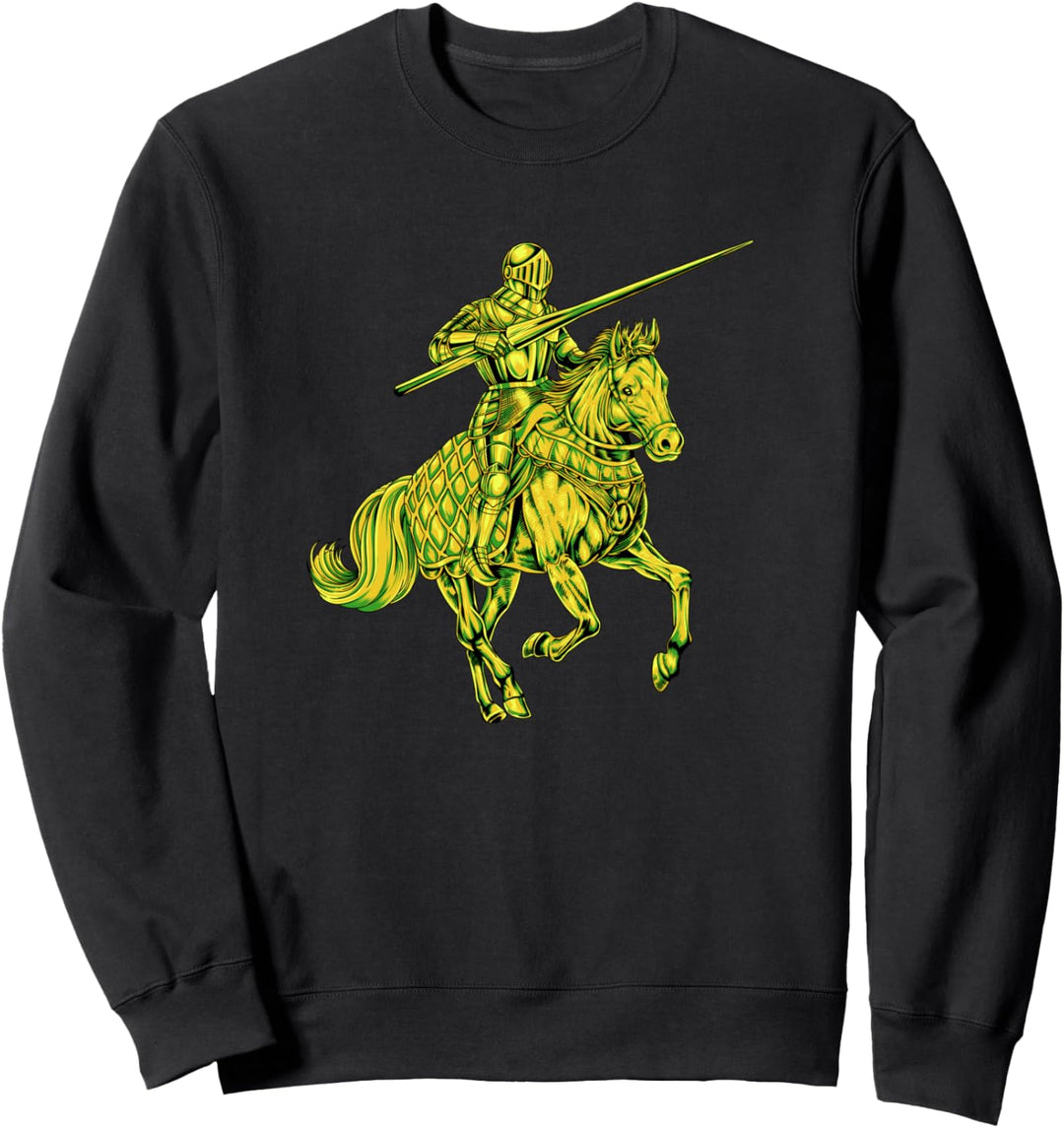 Mittelalterlicher Ritter zu Pferd - Tjosten Sweatshirt
