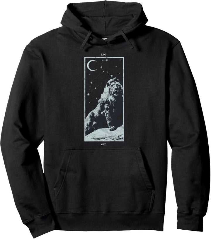 Sternzeichen Occult Leo Löwe Tarot Card Horoskop Astro Goth Pullover Hoodie