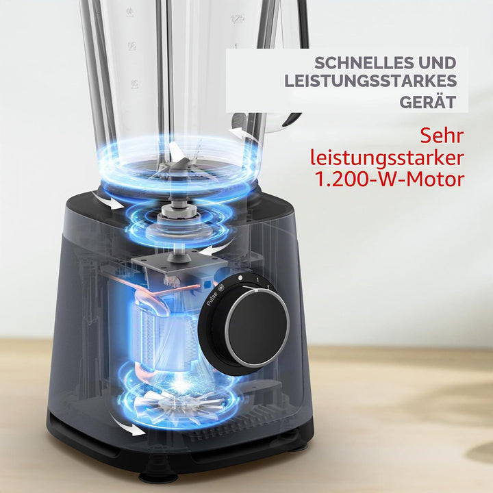 Moulinex PerfectMix Essential, Hochleistungsmixer, 1200 W, Powelix-Klingen-Technologie, leicht zu re