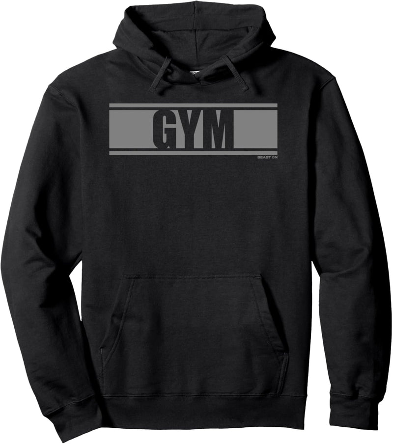 Gym Grau Gym Fitness Workout graue Schrift Druck Motiv Pullover Hoodie