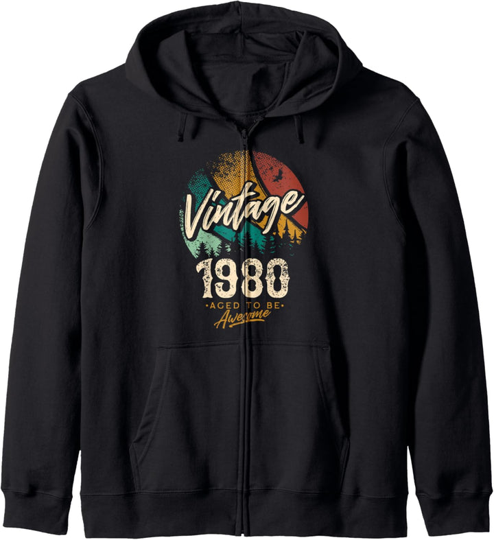 40. Geburtstag Geschenk Vintage 1980 40 Jahre Männer Frauen Kapuzenjacke