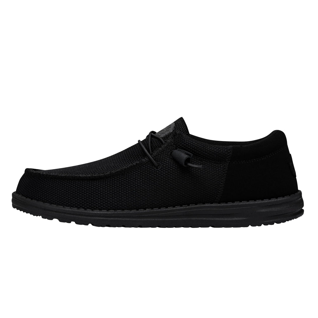 HEYDUDE - Wally Sox Stitch Herren - Slip on Schuhe - Herren Loafers, Black White 40 EU Shade, 40 EU